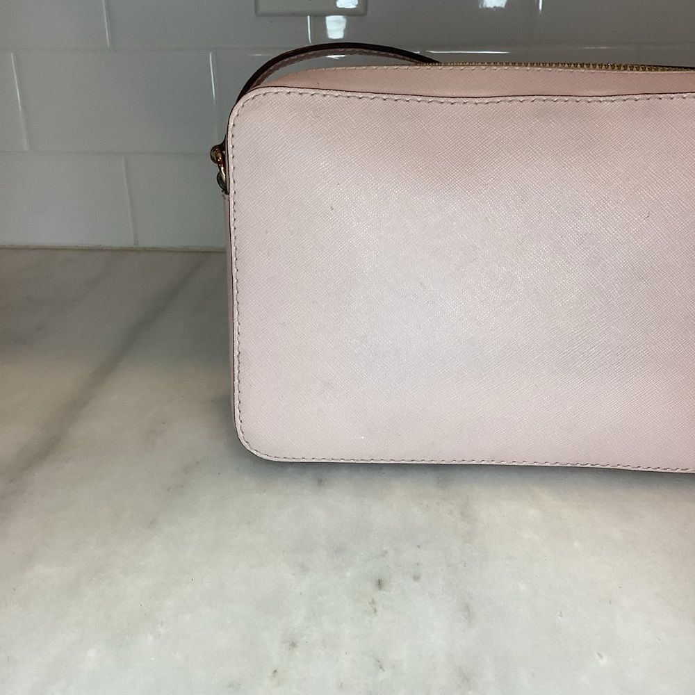 Michael Kors Bag Purse Handbag Leather Pocketbook Pink Stud Saffiano Crossbody - Picture 5 of 16